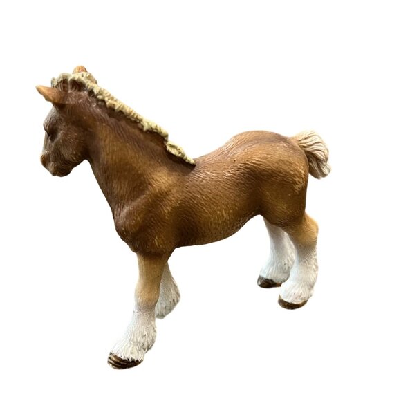 Schleich Clydesdale Foal Horse Animal Figure Retired 13671 Rare Collectible Toy - Picture 2 of 5